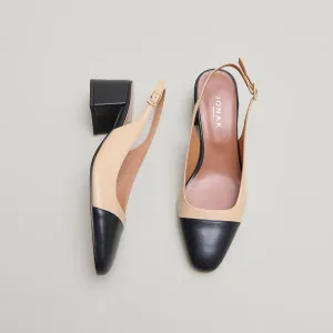 264- Dhapon Cuir/cuir Noir-beige