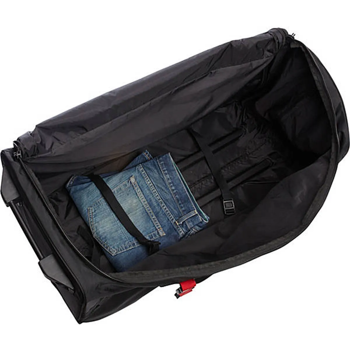 A.SAKS Rolling Trolley Duffel Bag 31-Inch Large Check-In, Expandable with 2-Wheels and Telescoping Handle