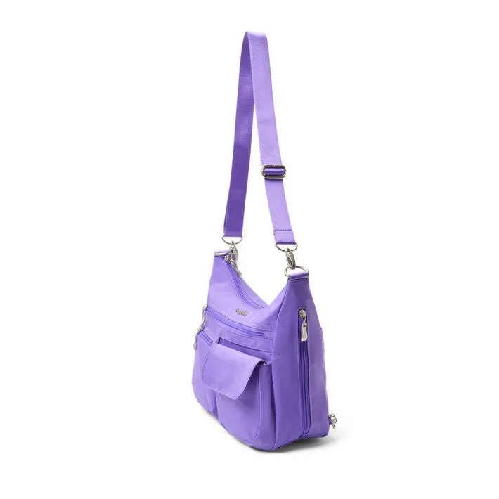 Baggallini Modern Everywhere Hobo Crossbody w/ Trolley Sleeve & RFID Wristlet Wallet