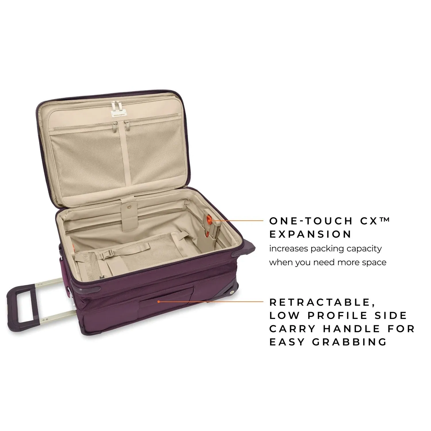BASELINE Limited Edition Essential 2-Wheel Expandable Carry-On - Plum