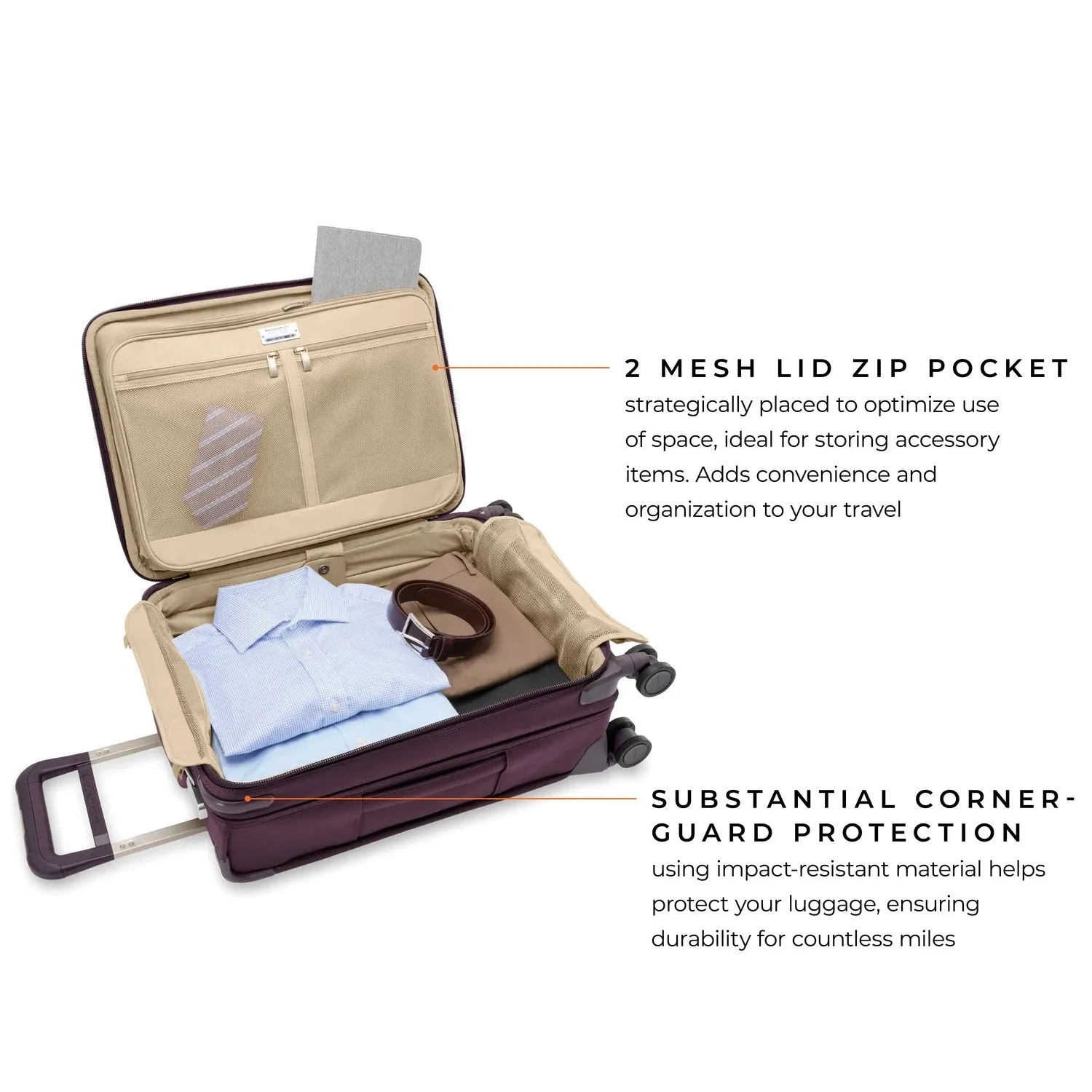 BASELINE Limited Edition Essential Carry-On Spinner - Plum