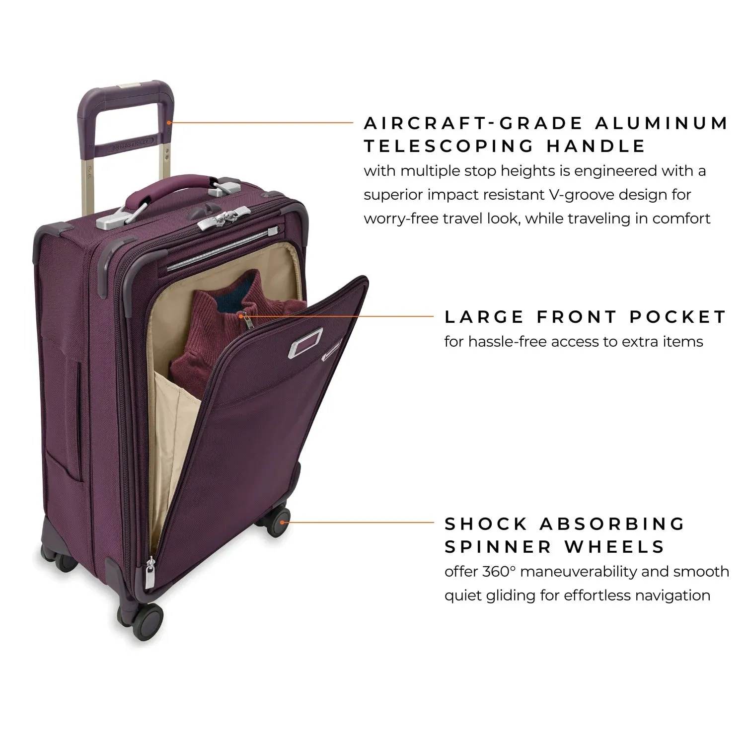 BASELINE Limited Edition Essential Carry-On Spinner - Plum