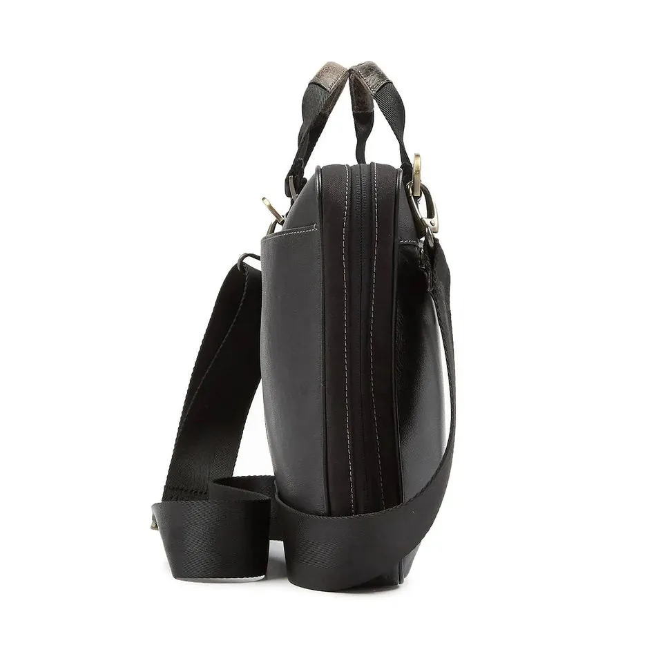 Boconi Garth Slim Leather Briefcase Zipster