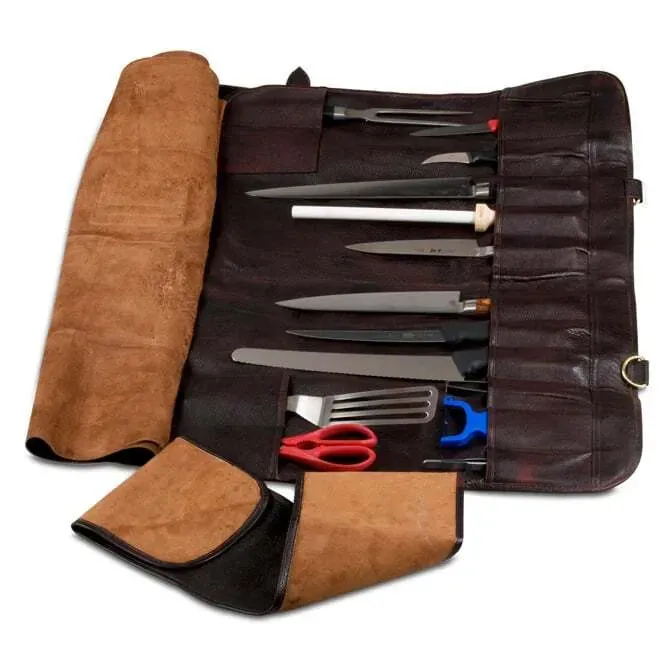 Boldric Leather Knife Bag - 18 Pockets