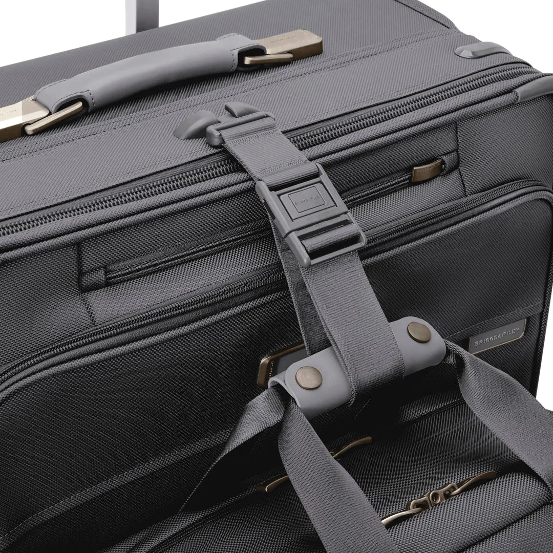 Briggs & Riley Baseline 21" Global Softside Carry-On Spinner with Suiter (Free Monogram)- BLU121CXSPW