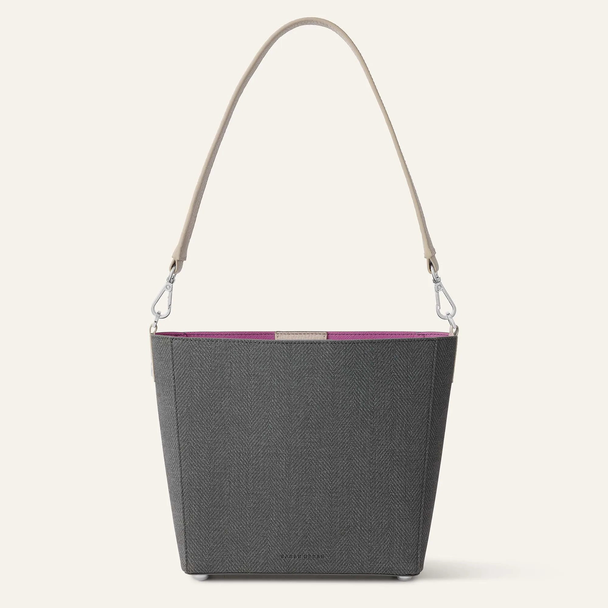 Complimentary Bag Q2 | Mini S - Charcoal Porcelain with Silver hardware
