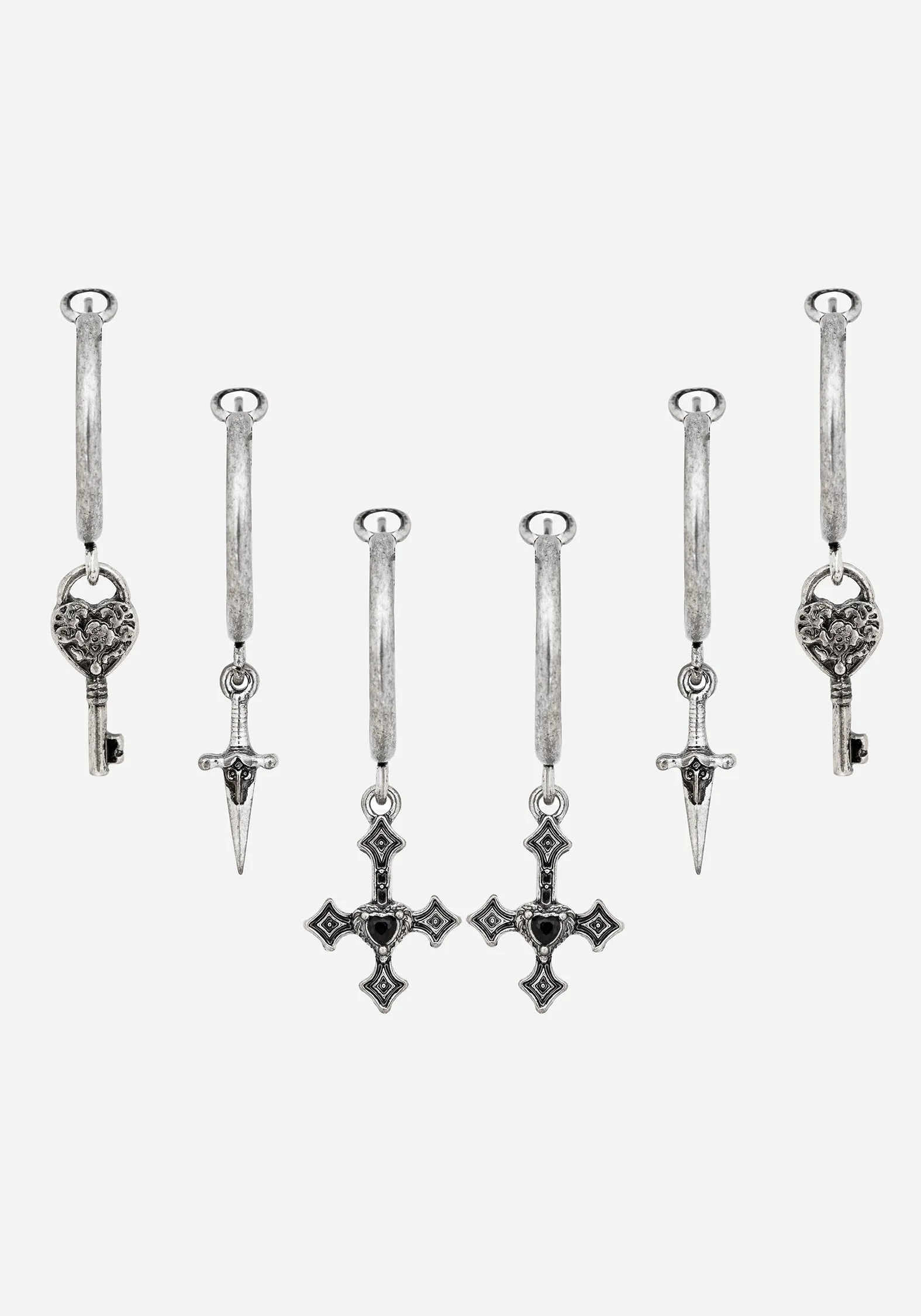 Eilir Twisted Vintage Charm Hoops Set