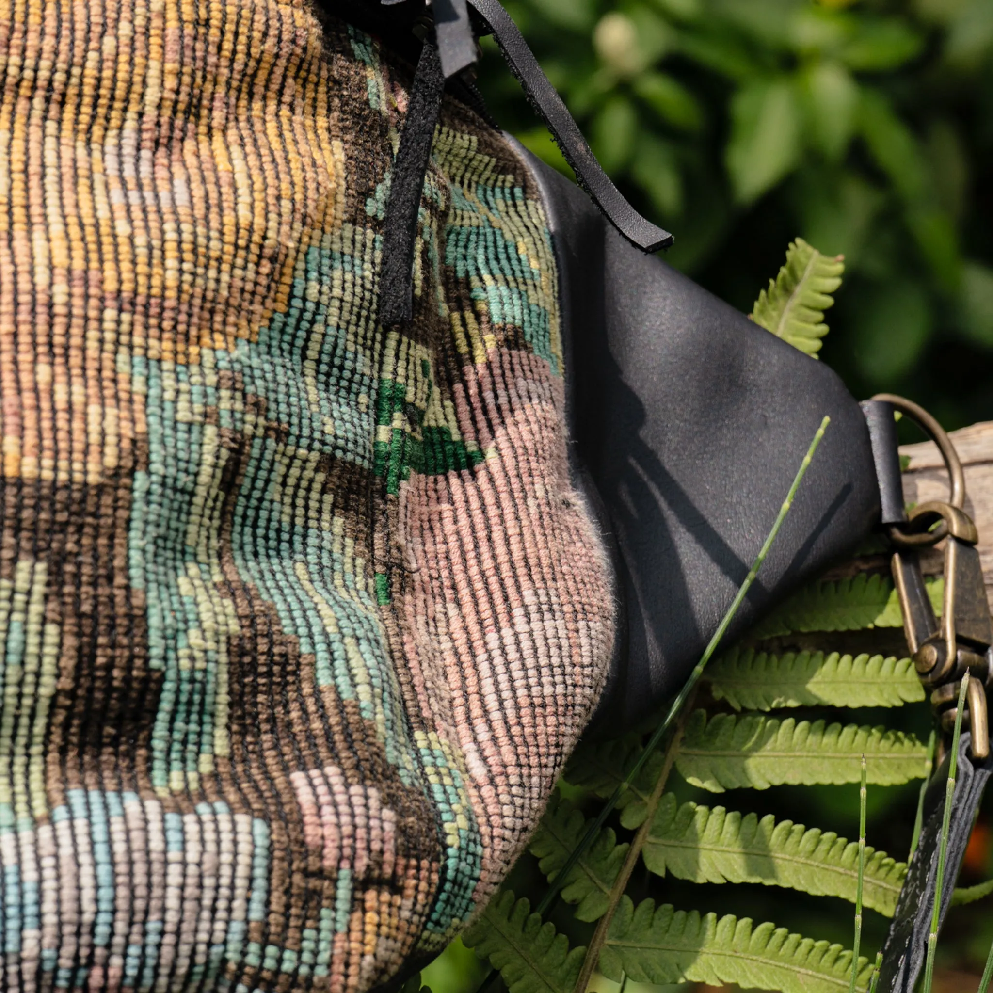 EL DON MANNY PACK WITH JADE - OOAK HUIPIL - BLACK - NO. 15541