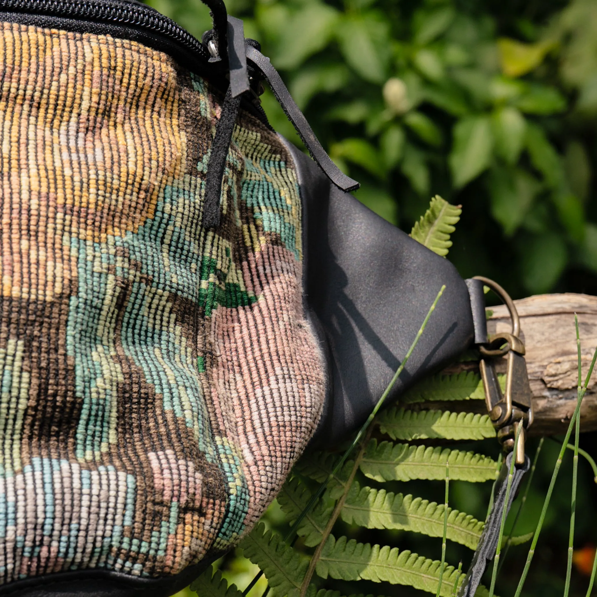 EL DON MANNY PACK WITH JADE - OOAK HUIPIL - BLACK - NO. 15541