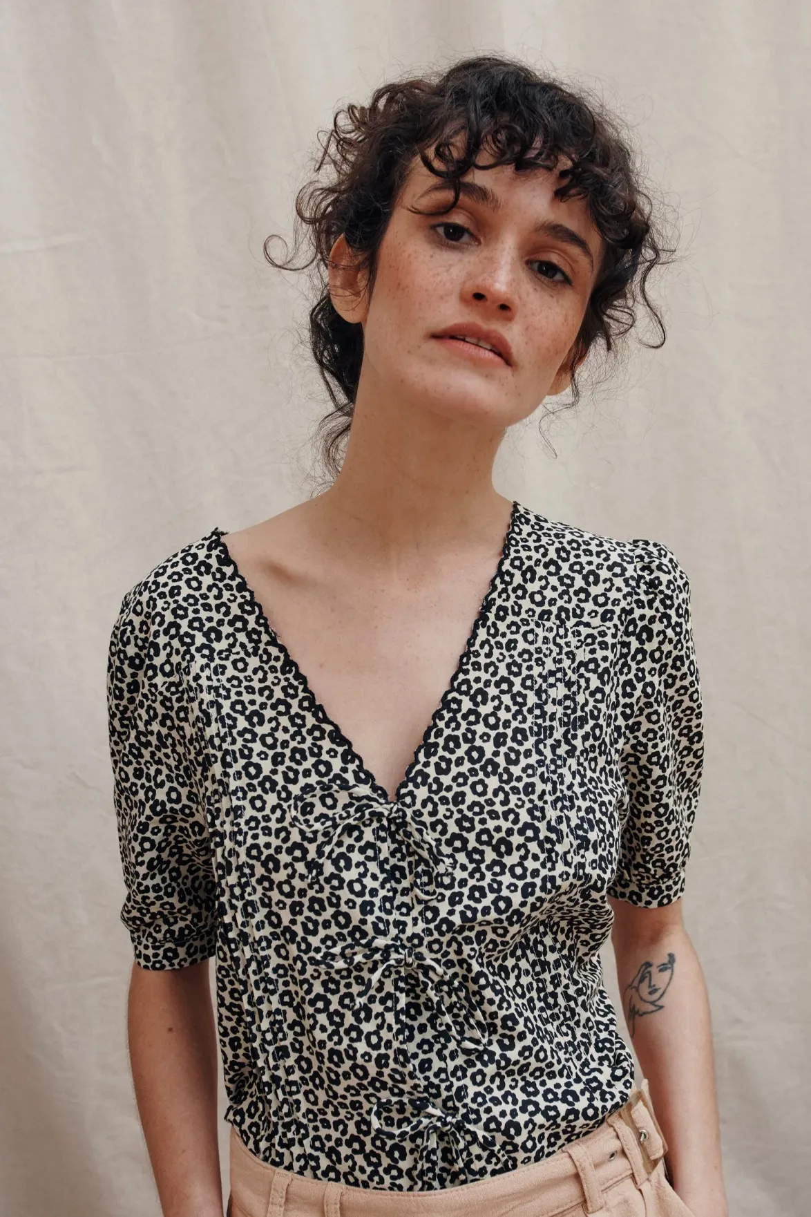 Emile et Ida Blaise Leopard Blouse