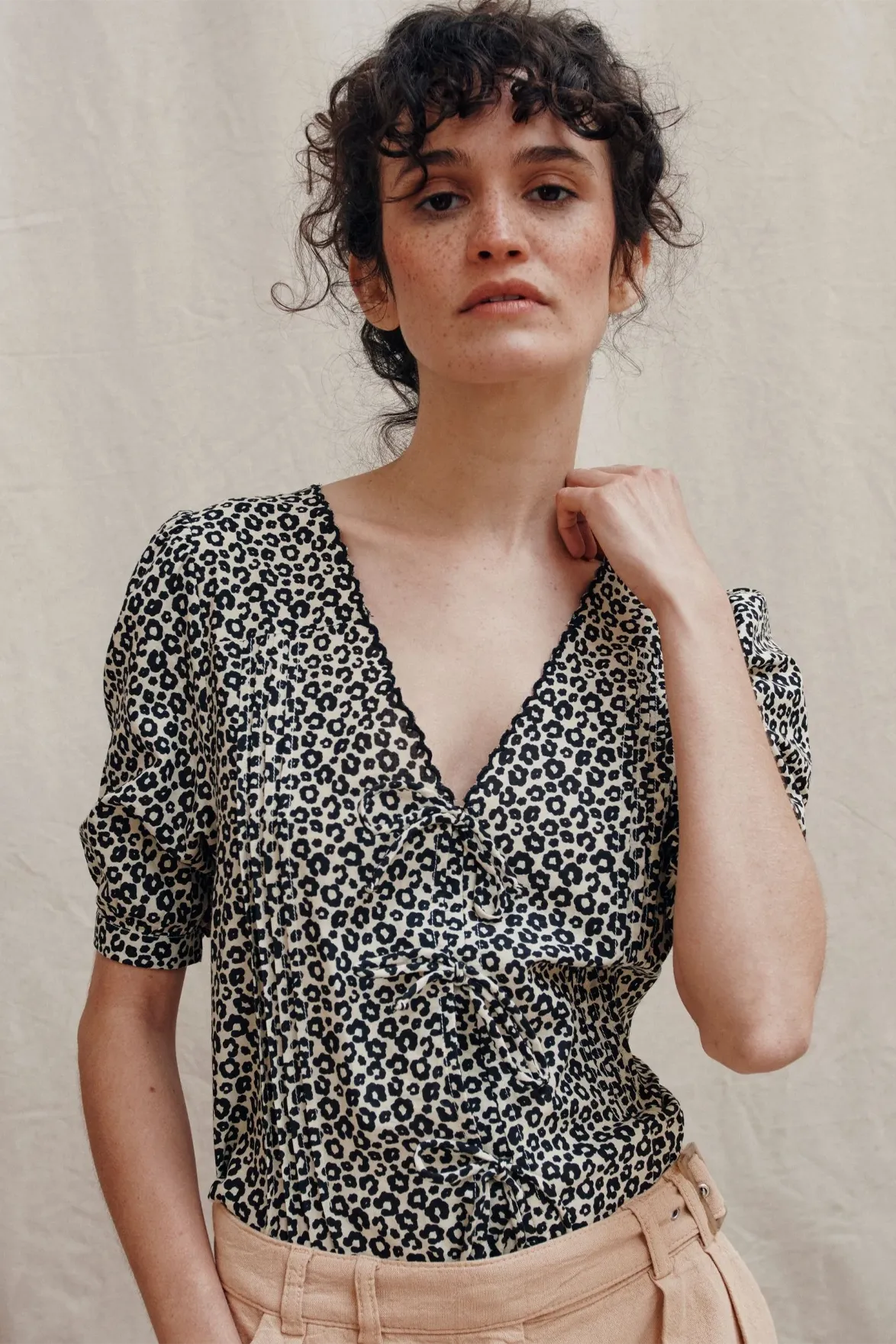 Emile et Ida Blaise Leopard Blouse