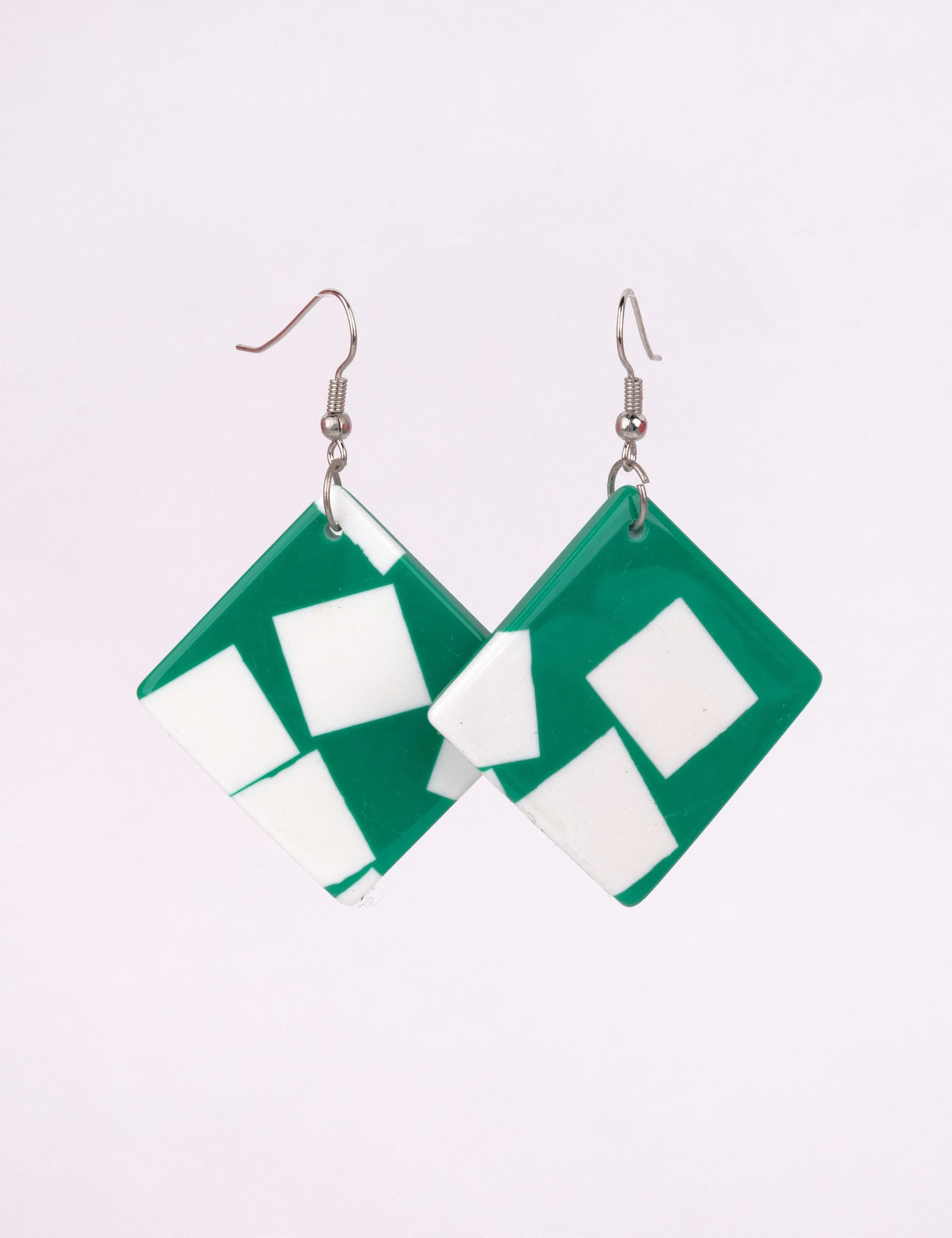 Green Jello Vintage Earrings