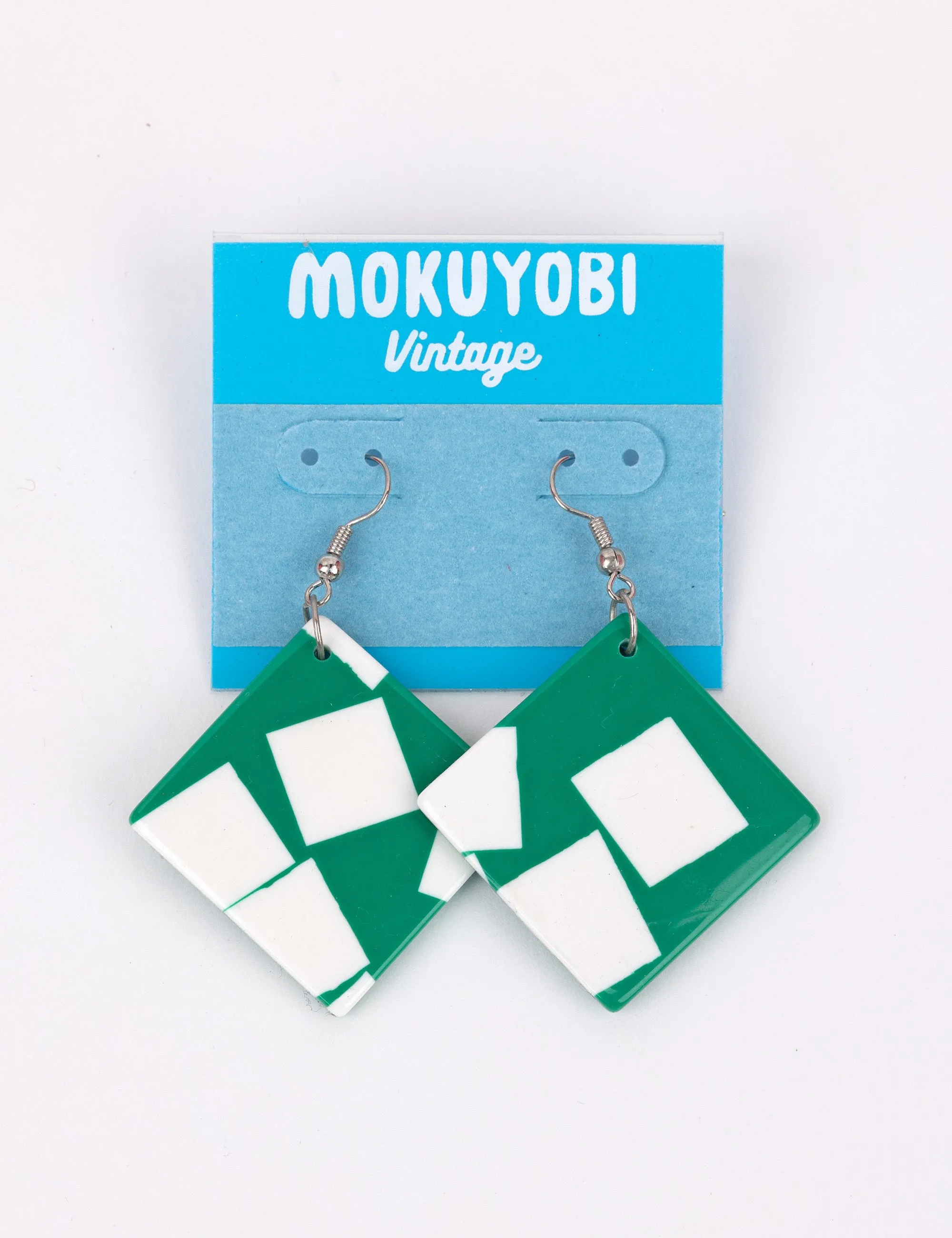 Green Jello Vintage Earrings
