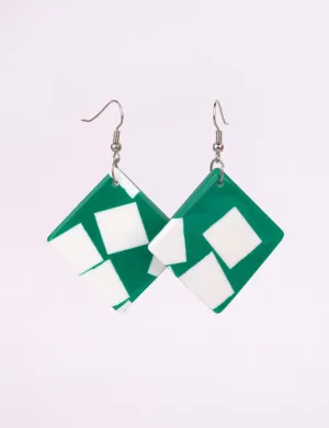 Green Jello Vintage Earrings