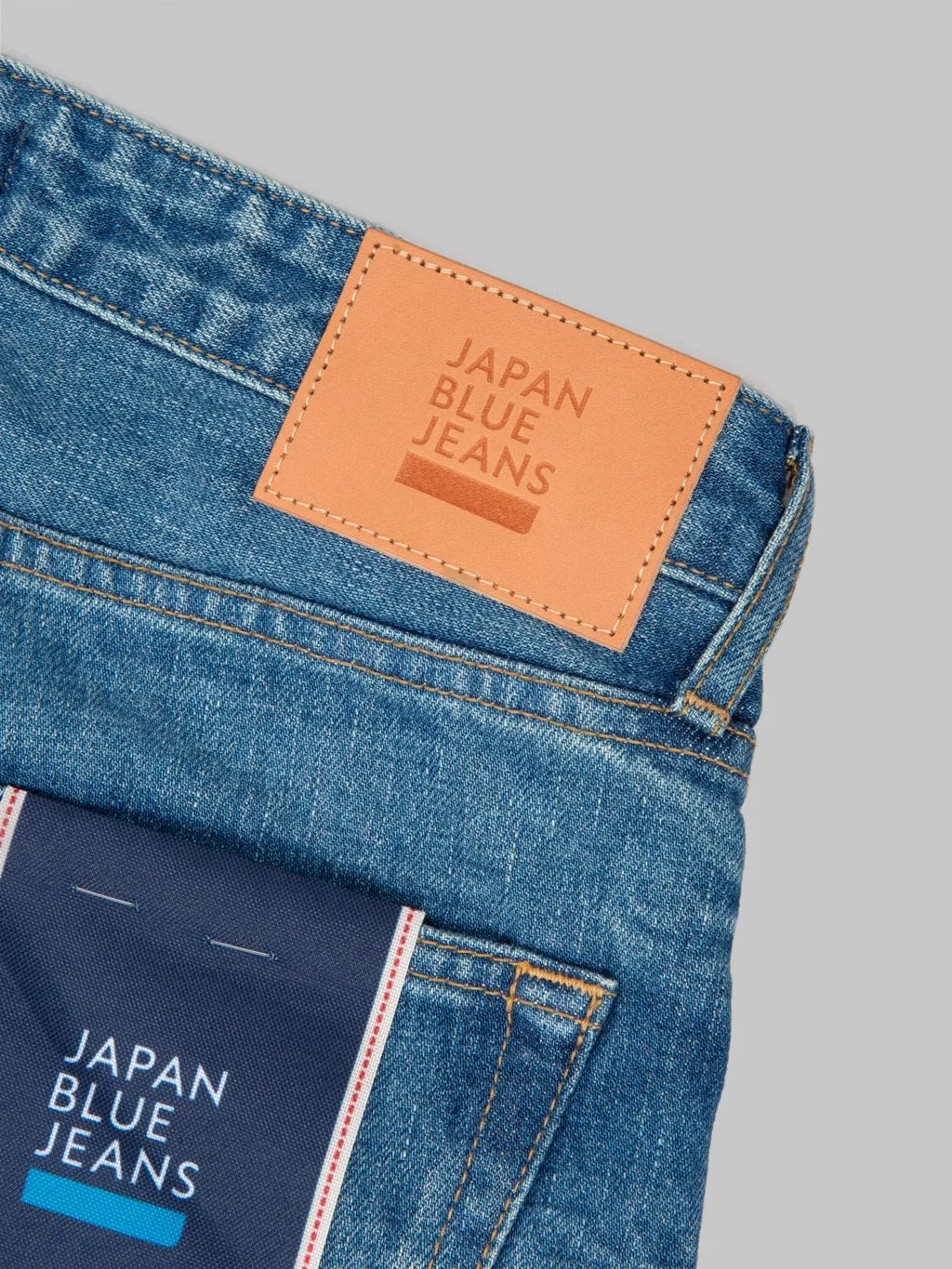 Japan Blue J404-MID 12.5oz Africa Cotton Stonewashed Classic Straight Jeans Middle Indigo
