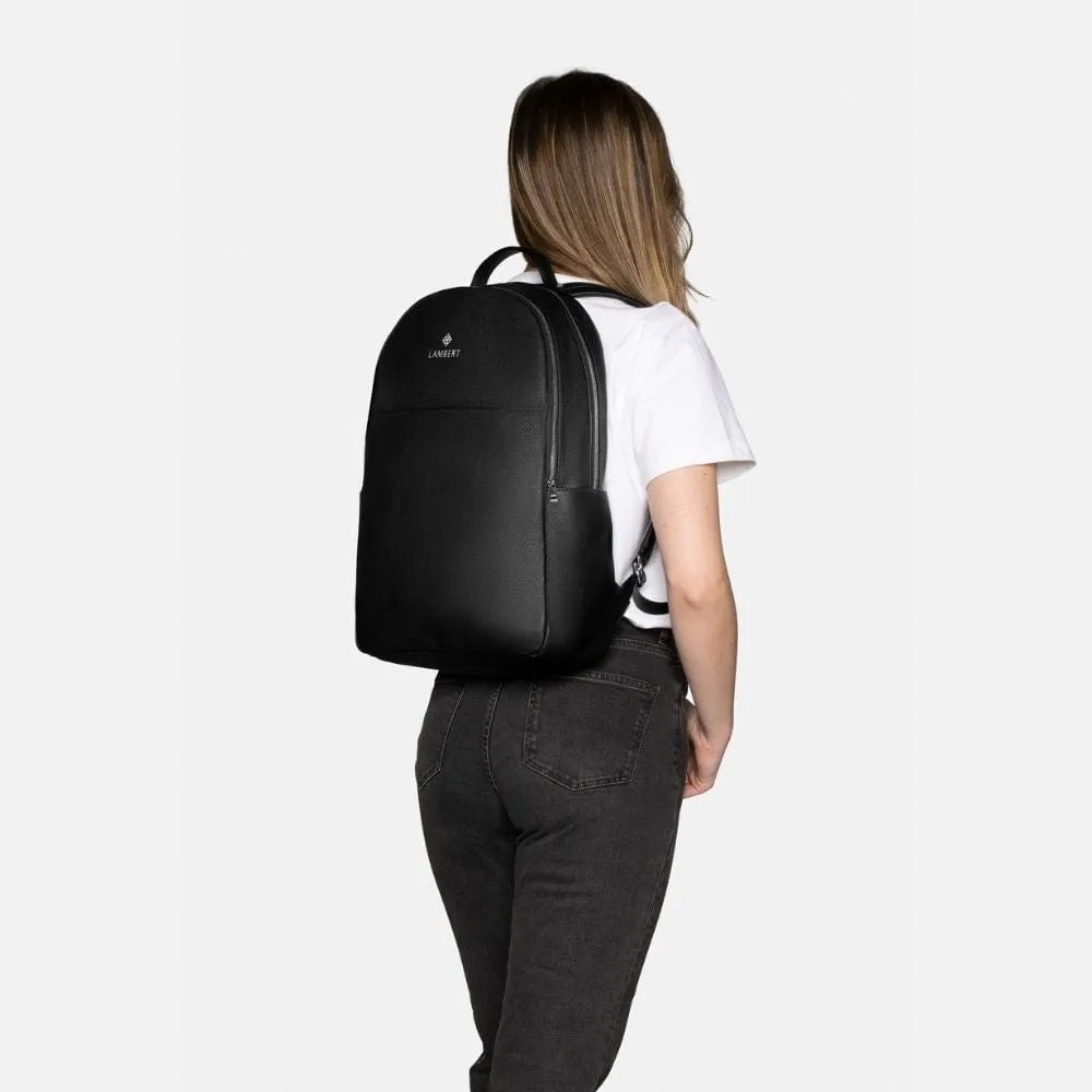 Le Charles - Sac à dos en cuir vegan noir