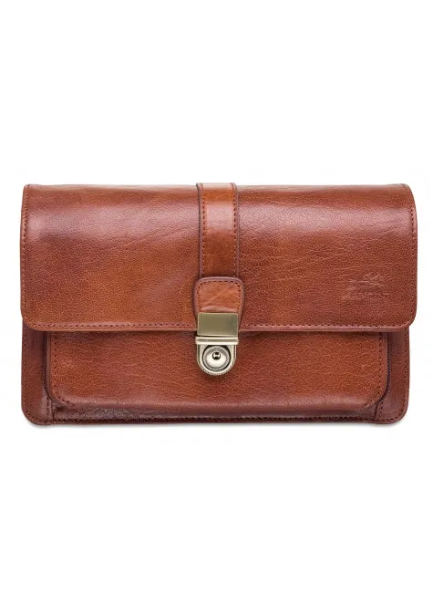 Mancini Arizona Leather Unisex Bag With Front Organizer