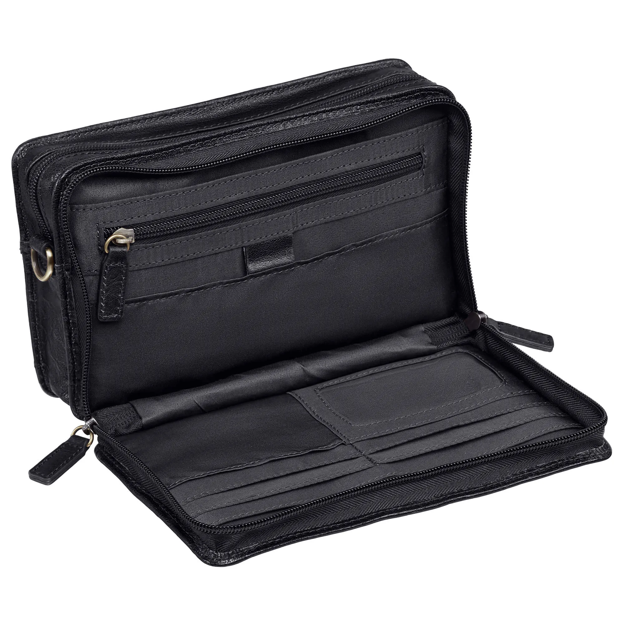 Mancini Arizona Unisex Bag with Zippered Organizer Pocket
