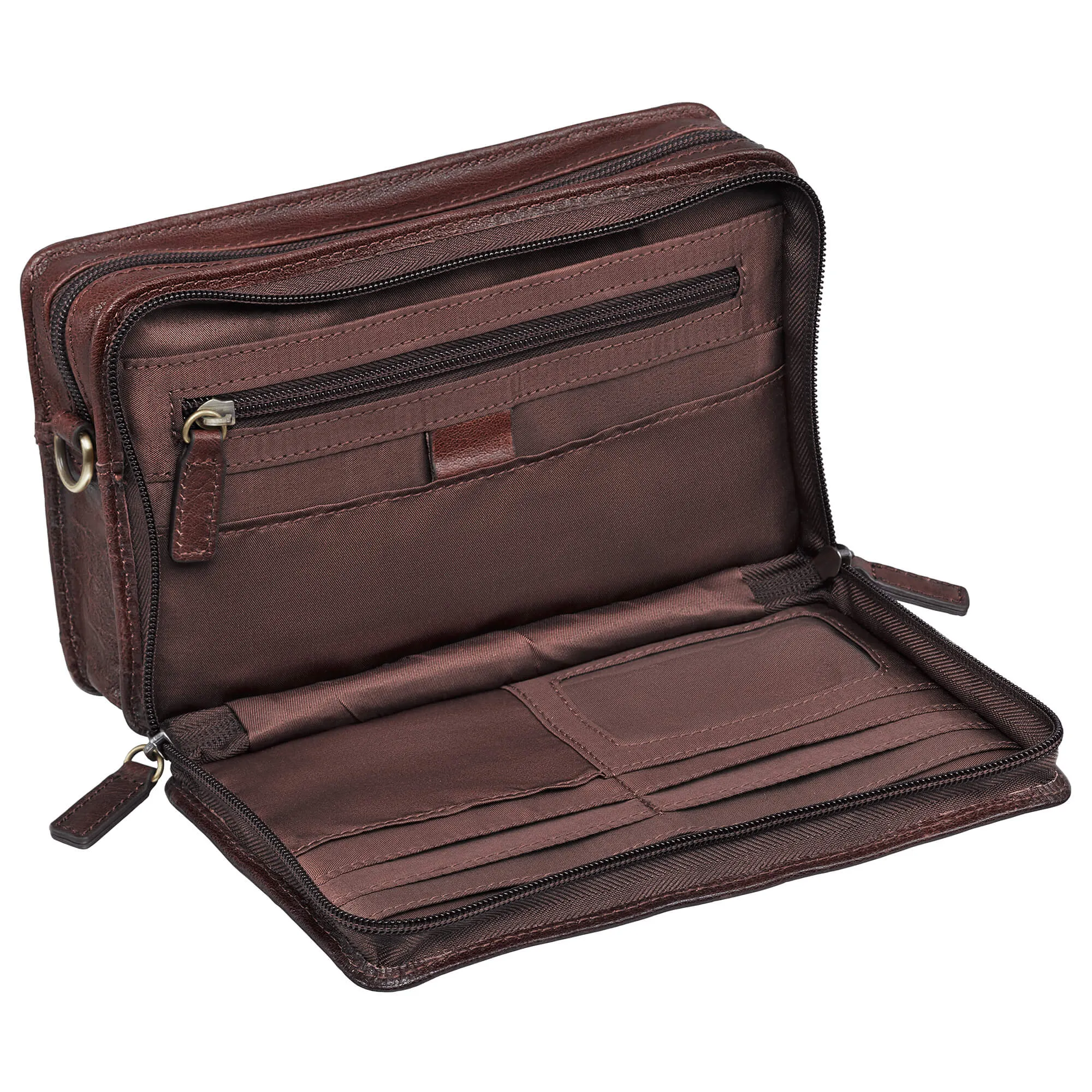 Mancini Arizona Unisex Bag with Zippered Organizer Pocket