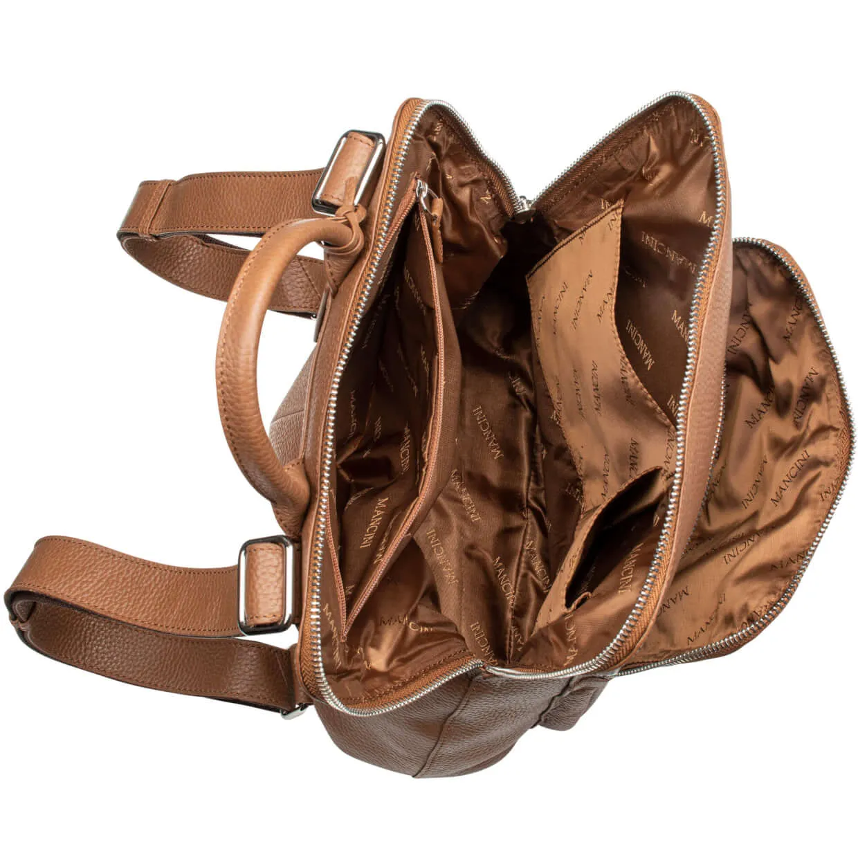 Mancini Pebbled Brigette Leather Backpack