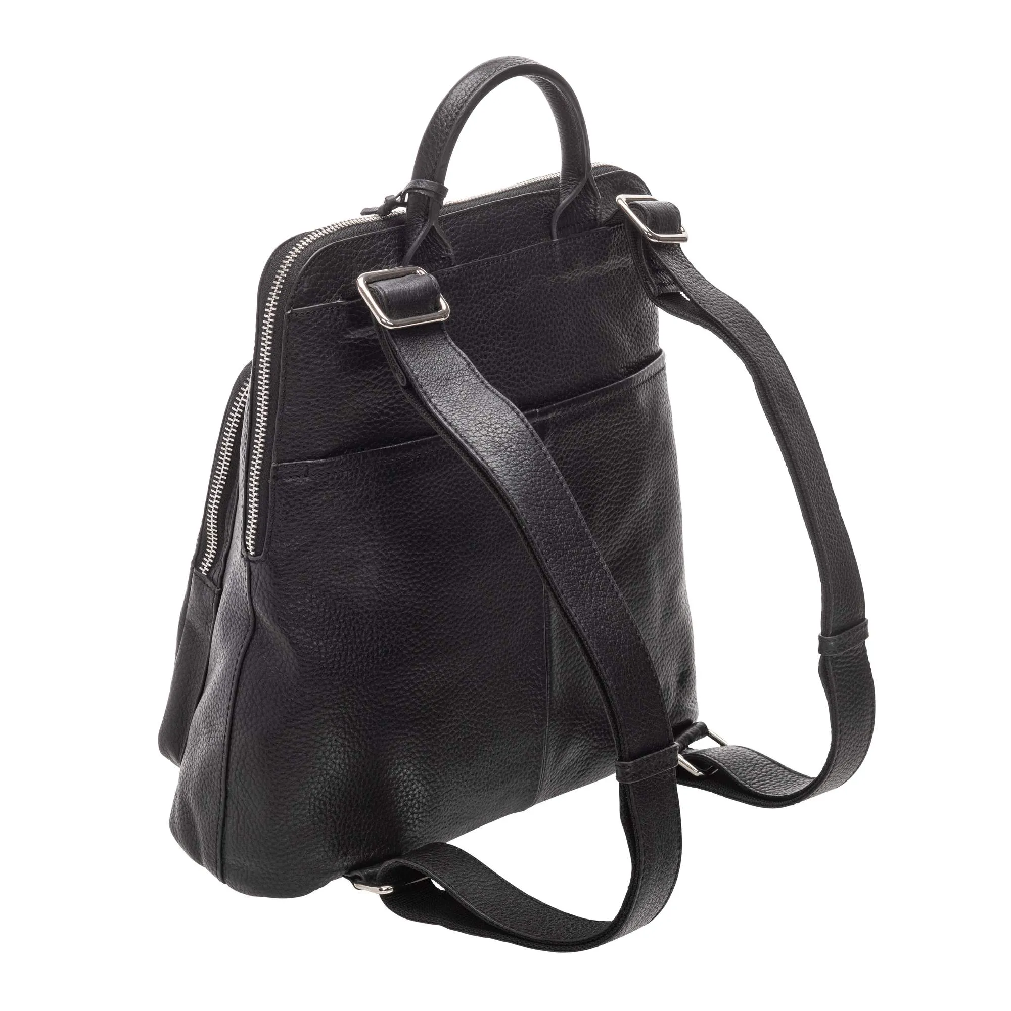 Mancini Pebbled Brigette Leather Backpack