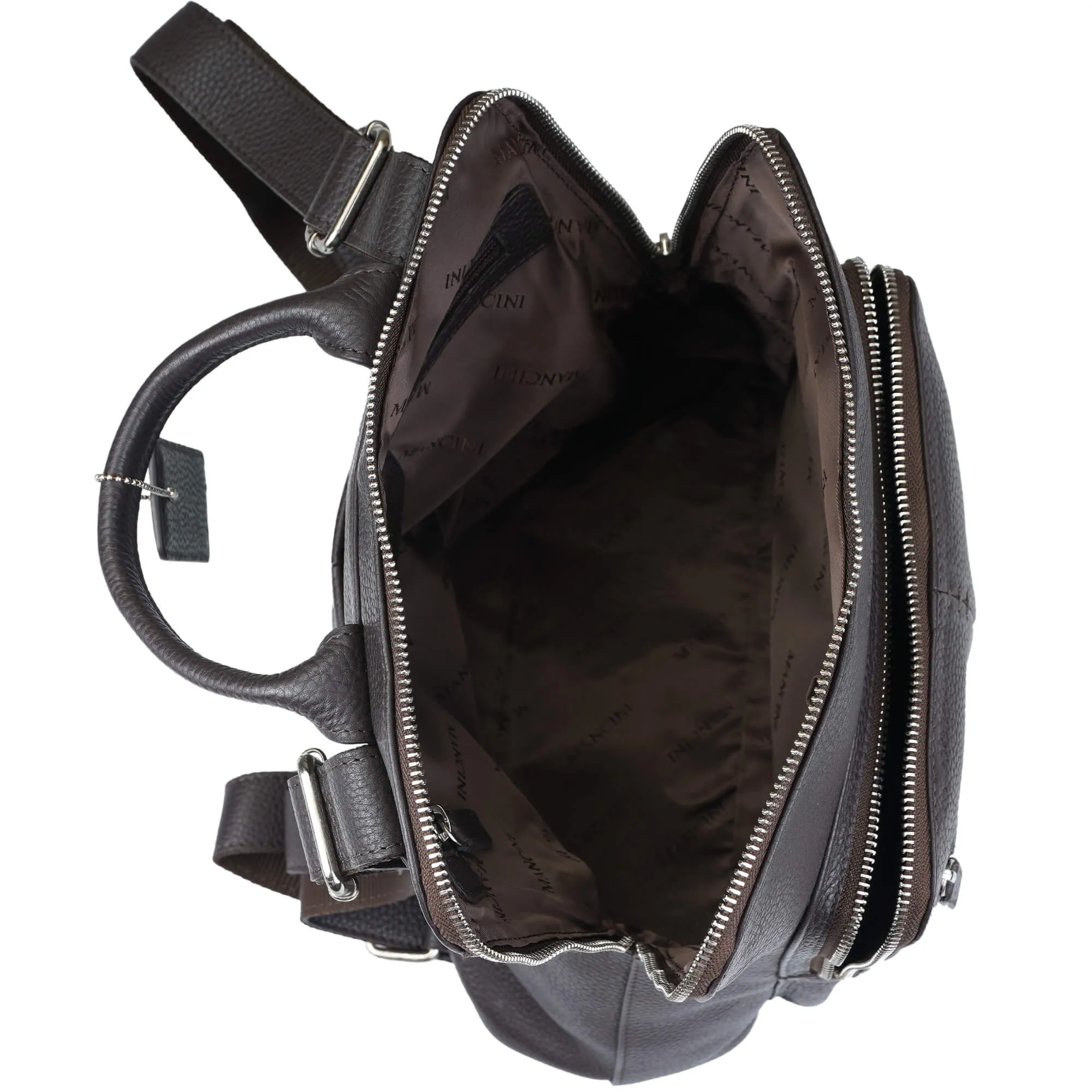 Mancini Pebbled Brigette Leather Backpack