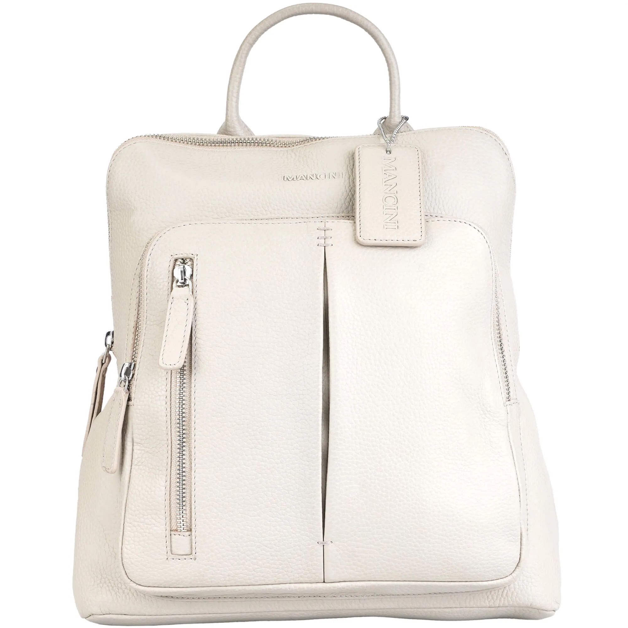 Mancini Pebbled Brigette Leather Backpack