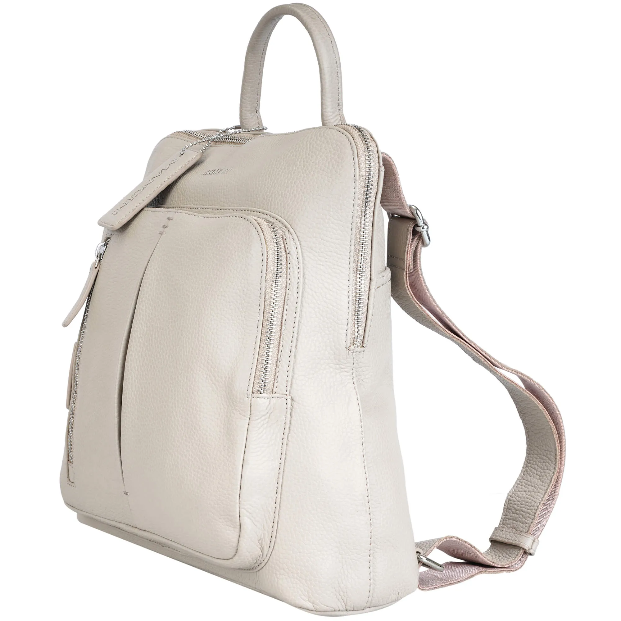 Mancini Pebbled Brigette Leather Backpack