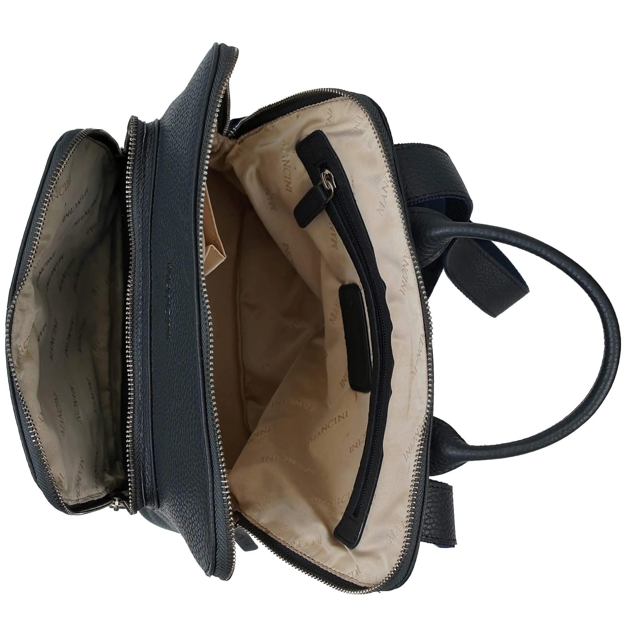 Mancini Pebbled Brigette Leather Backpack