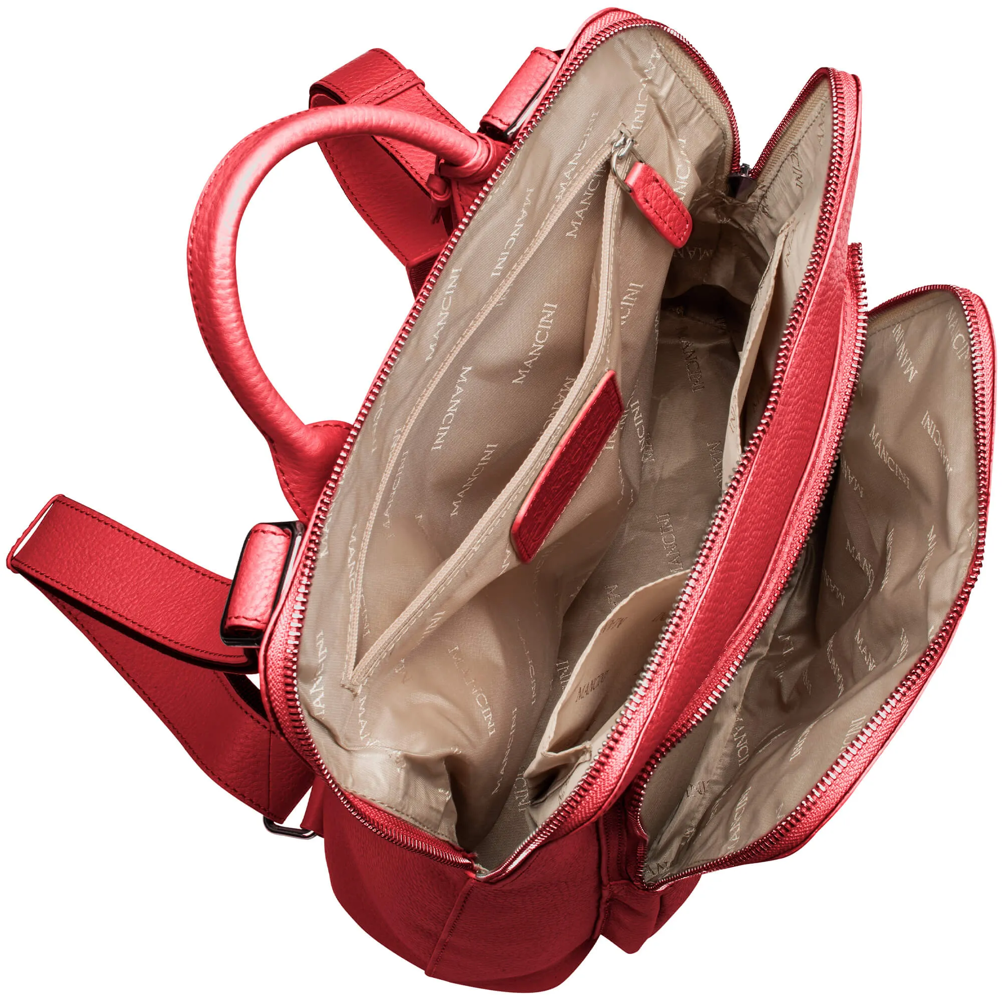 Mancini Pebbled Brigette Leather Backpack
