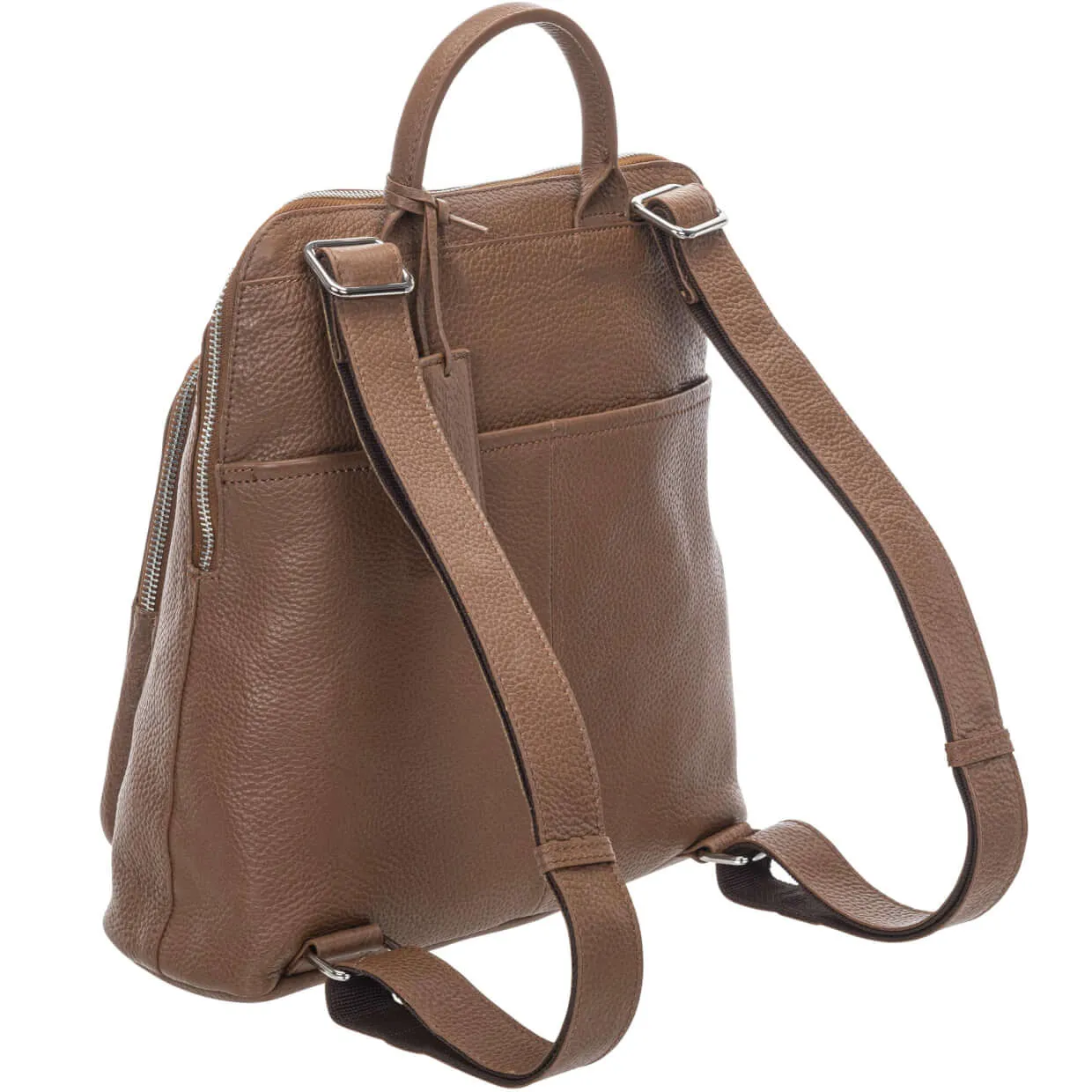 Mancini Pebbled Brigette Leather Backpack