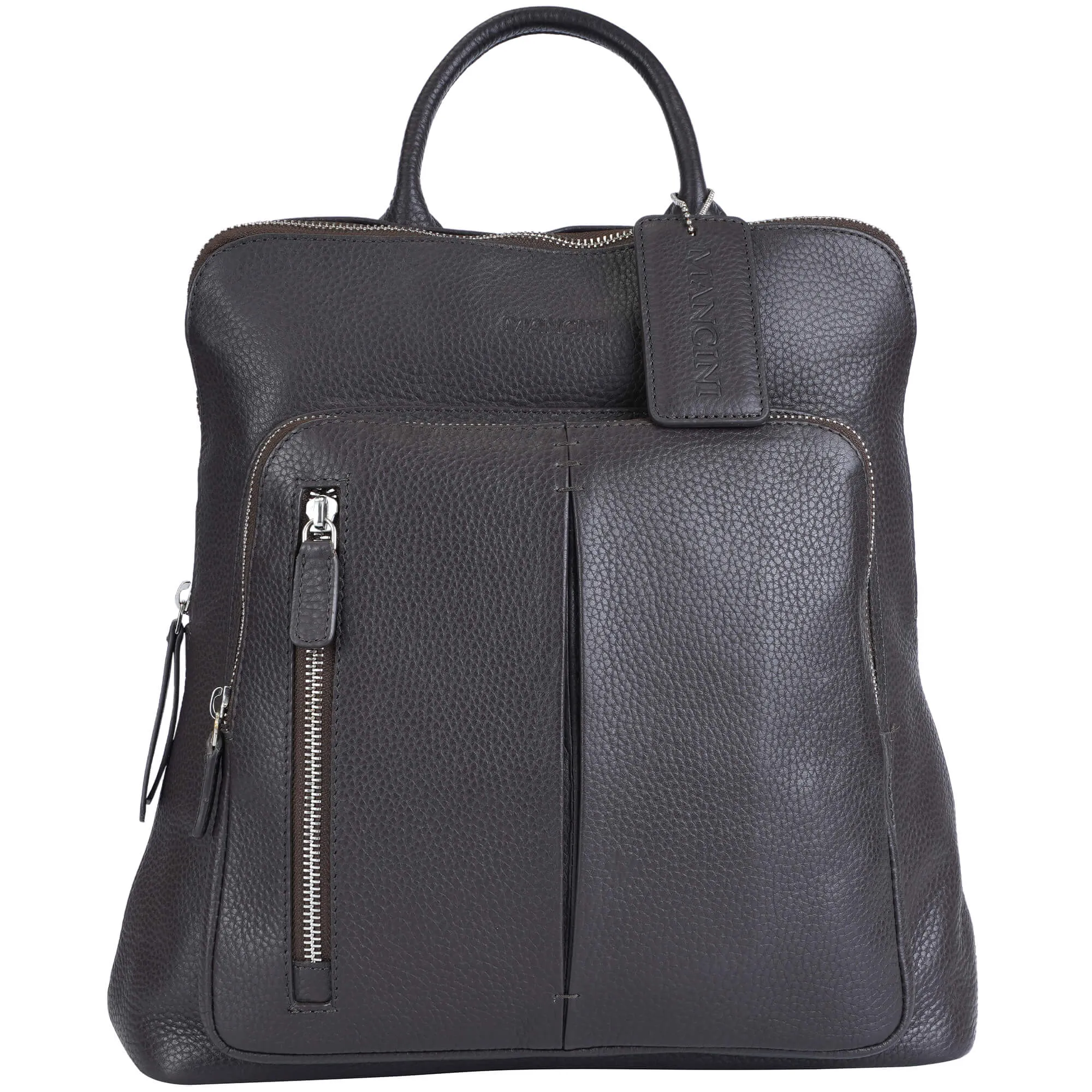 Mancini Pebbled Brigette Leather Backpack