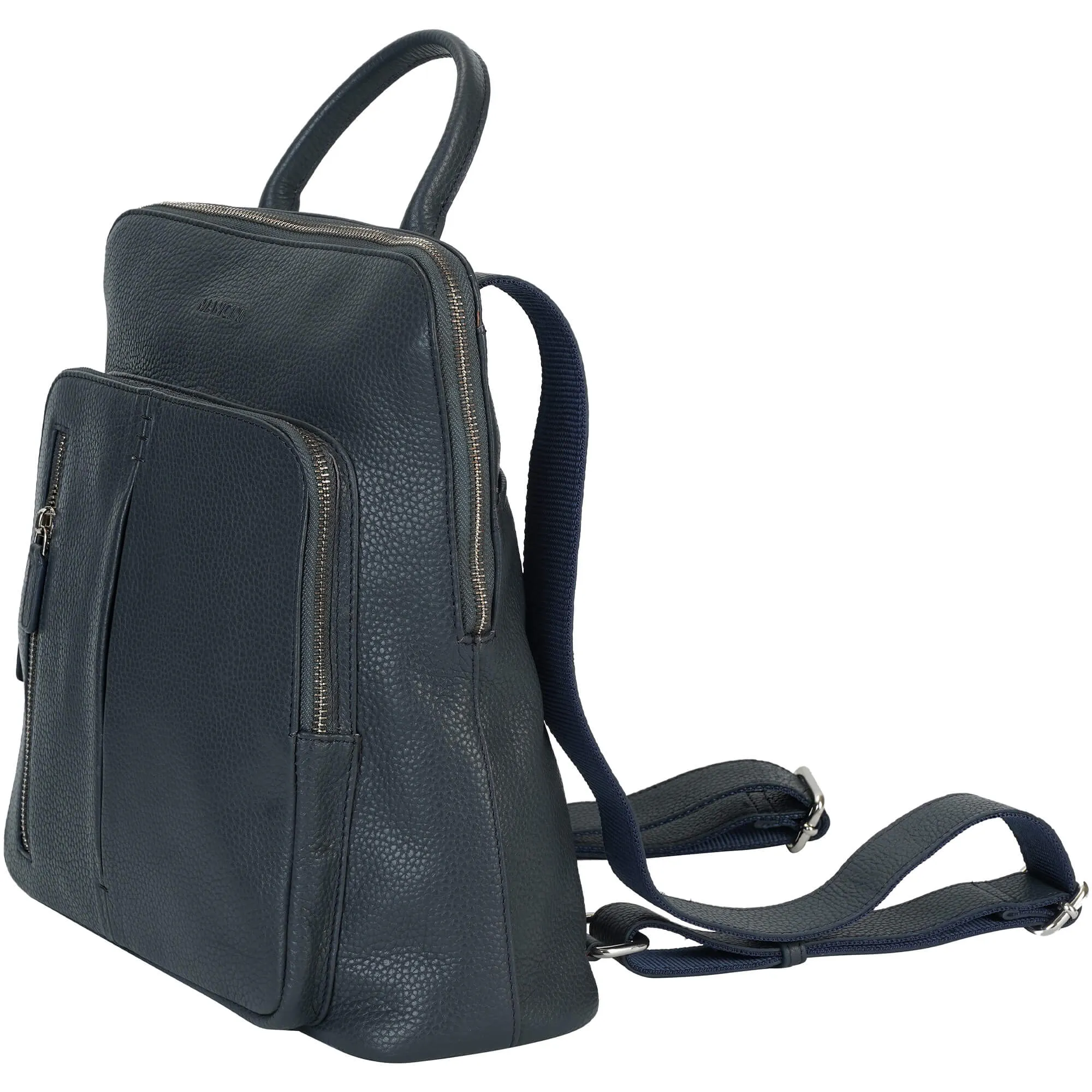 Mancini Pebbled Brigette Leather Backpack