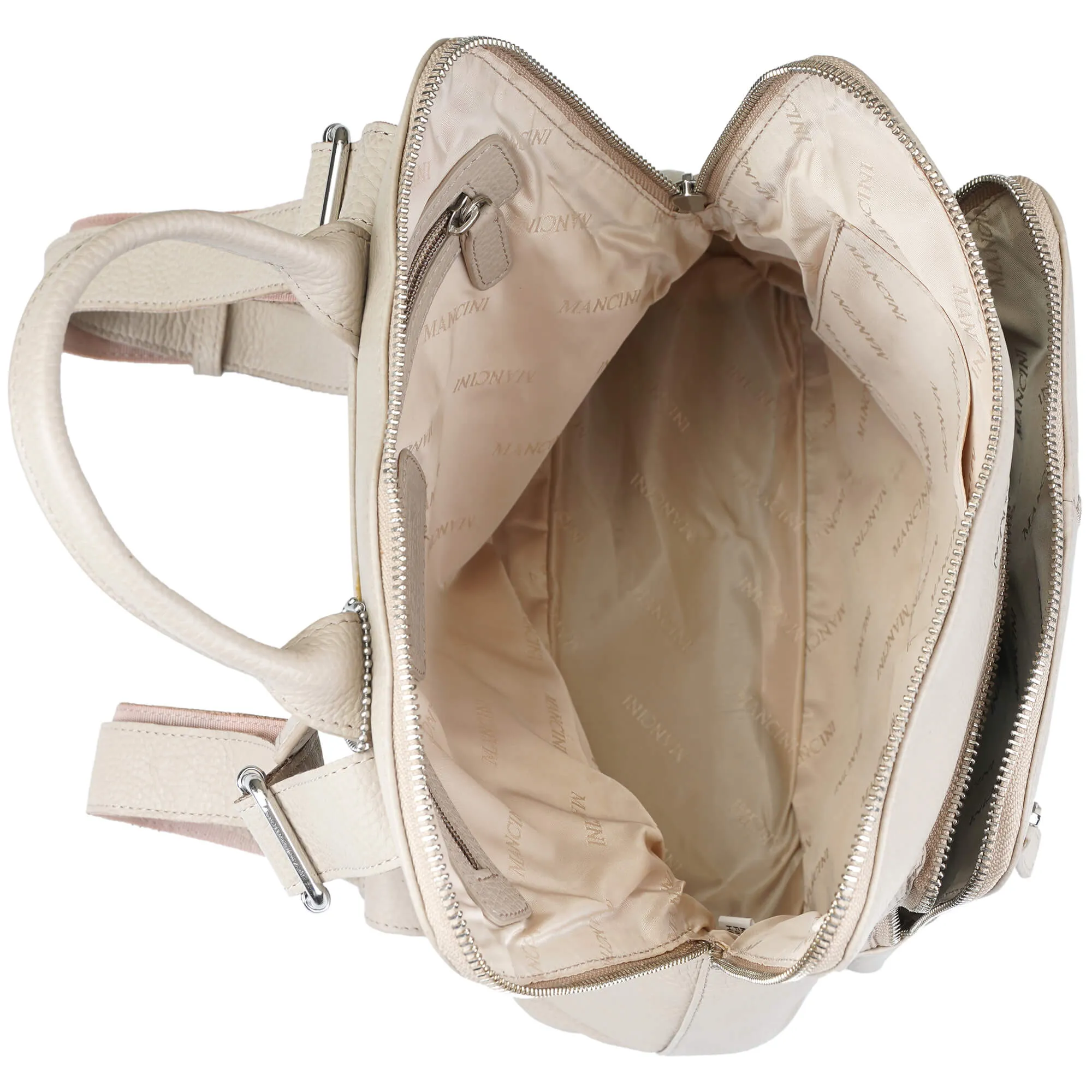 Mancini Pebbled Brigette Leather Backpack