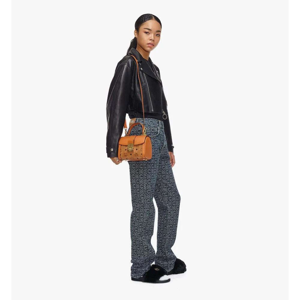 MCM Women's Tracy Satchel in Visetos Hand Bag
