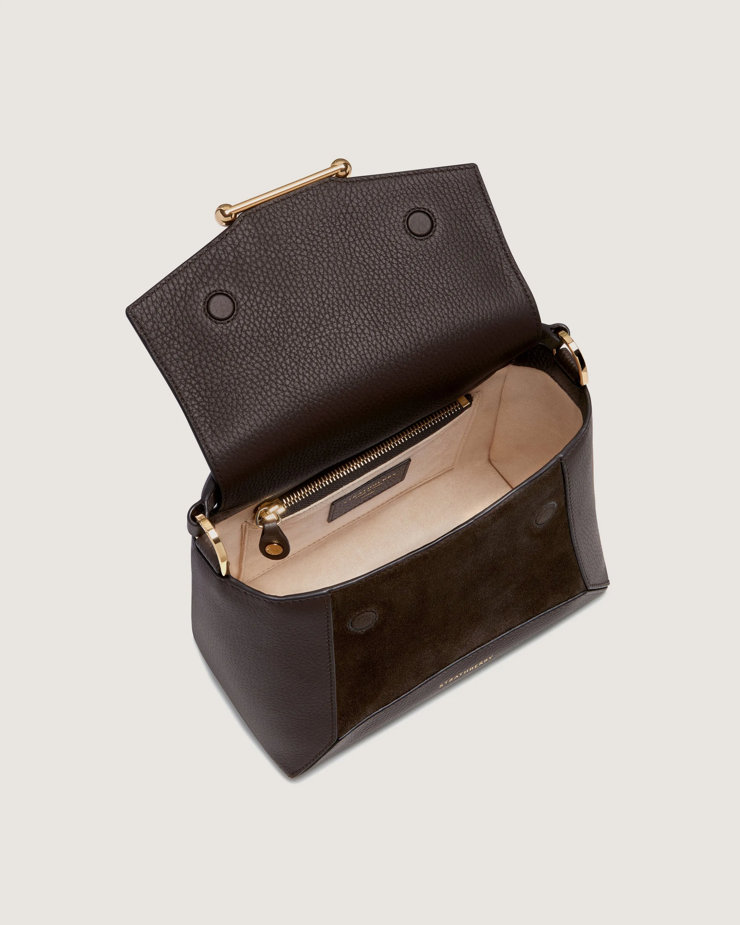 Mosaic Bag - Dark Chocolate Suede/Leather