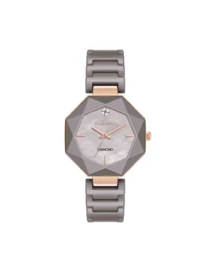 Octagonal Ceramic Diamond Dial Bracelet Watch