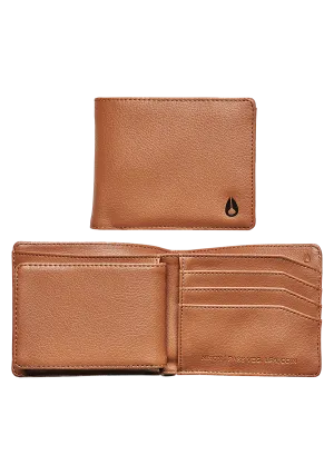 Pass Vegan Leather Coin Wallet - Saddle