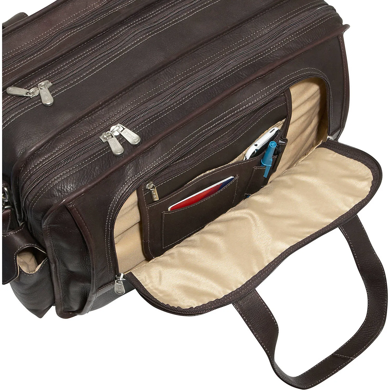 Piel Leather Half Moon Computer Briefcase