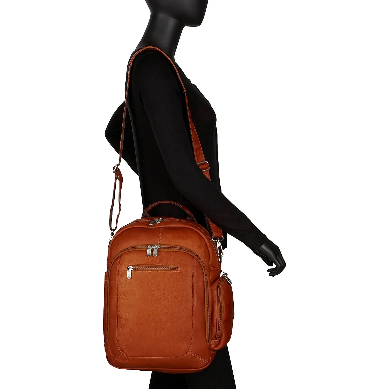 Piel Leather Laptop Backpack/Shoulder Bag