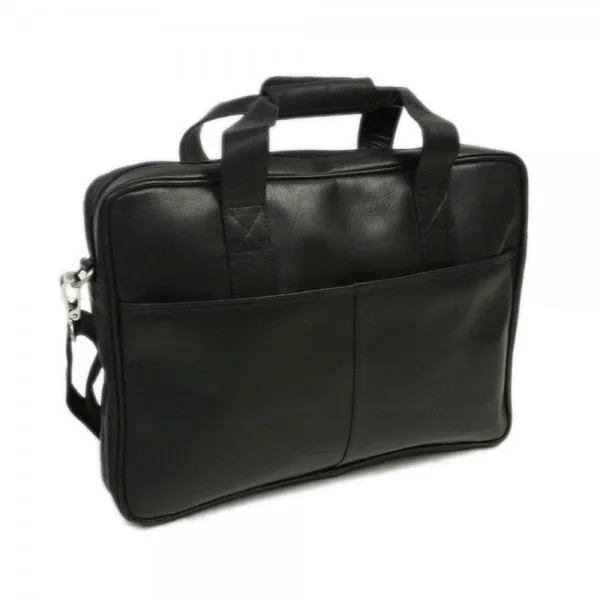Piel Leather Top Zip Portfolio