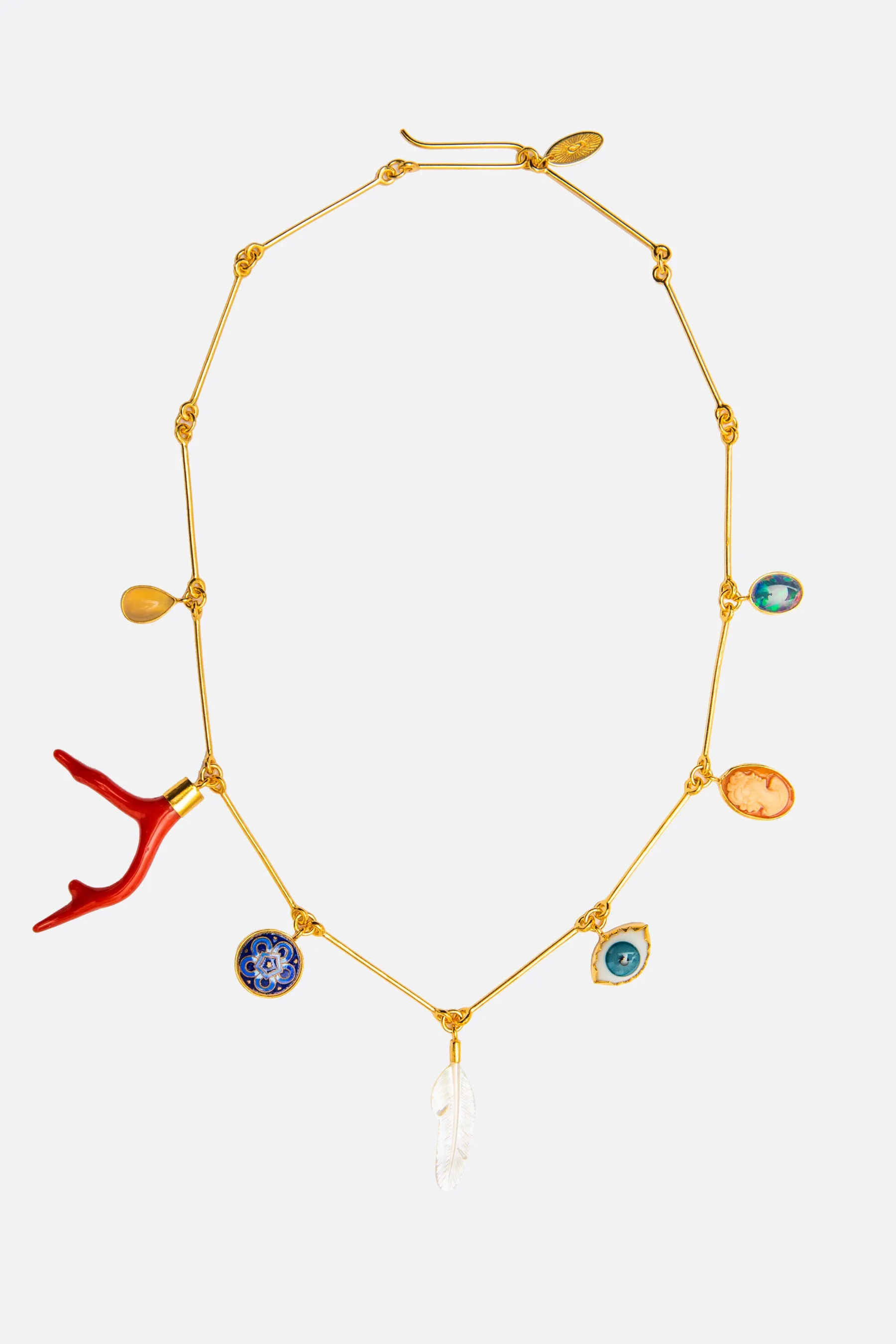 Seven Wire Charm necklace