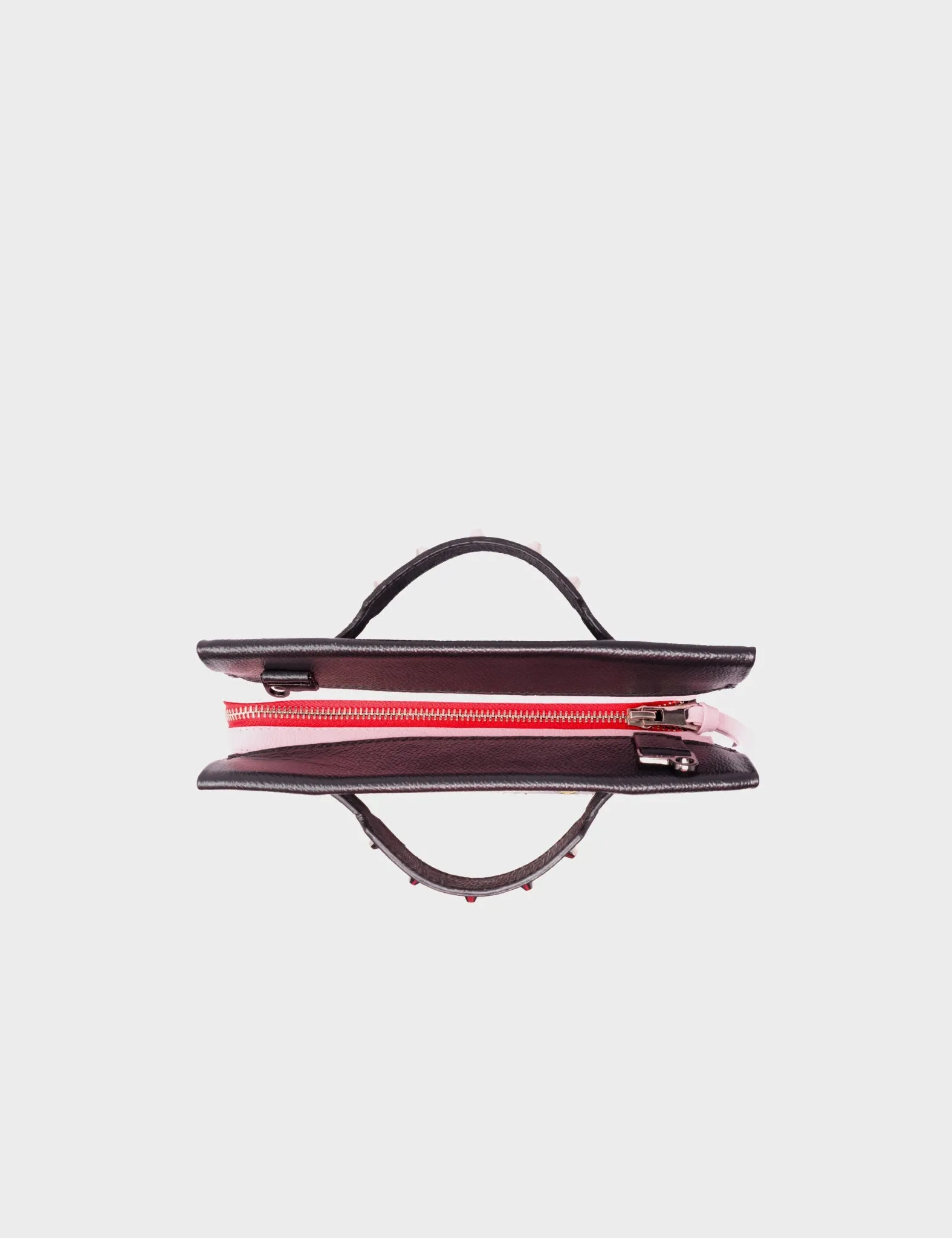 Vali Crossbody Small Black Leather Bag - Vintage Bloom Embroidery