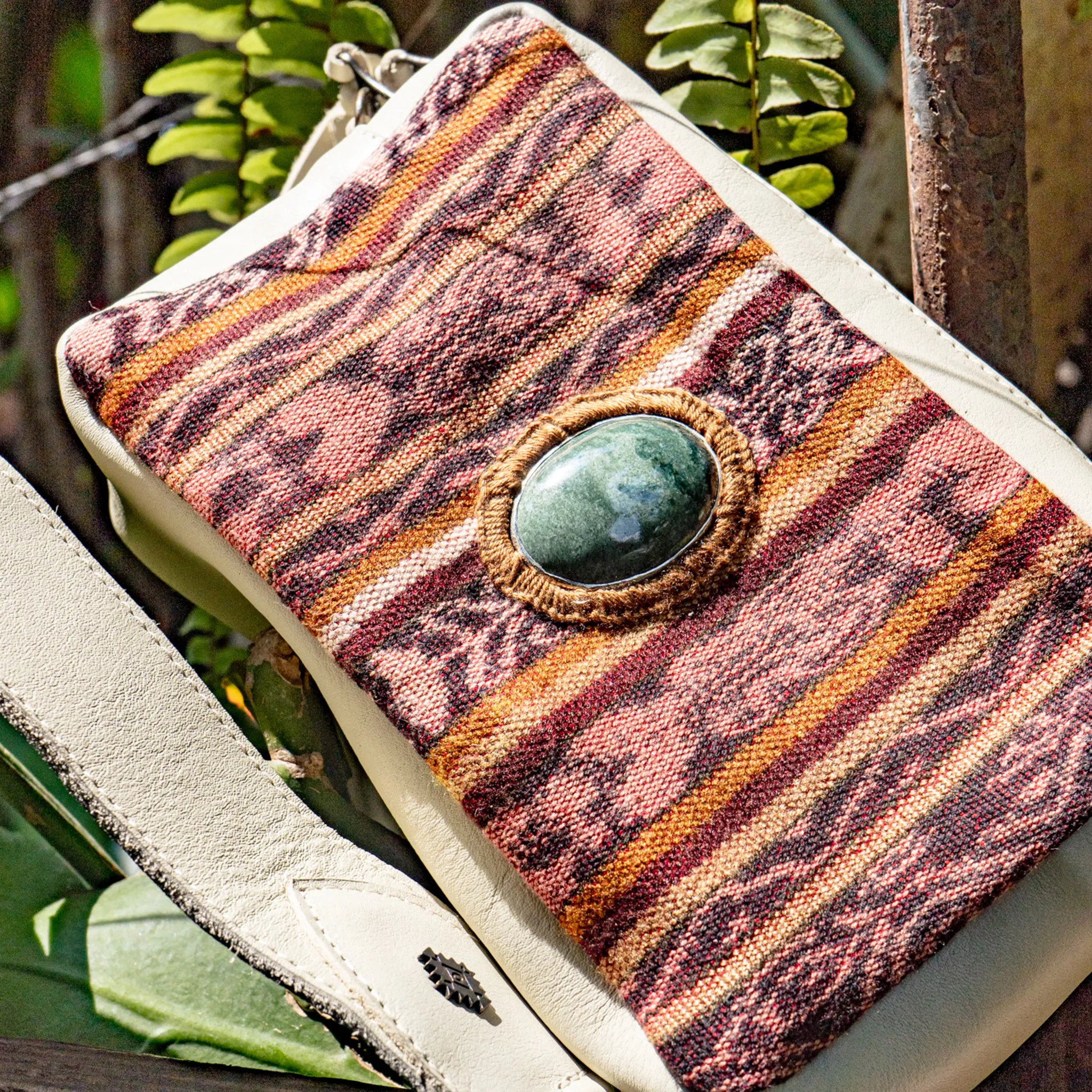 WANDER CROSSBODY BAG   STRAP SET - CORTE WITH JADE - BONE - NO. 15548