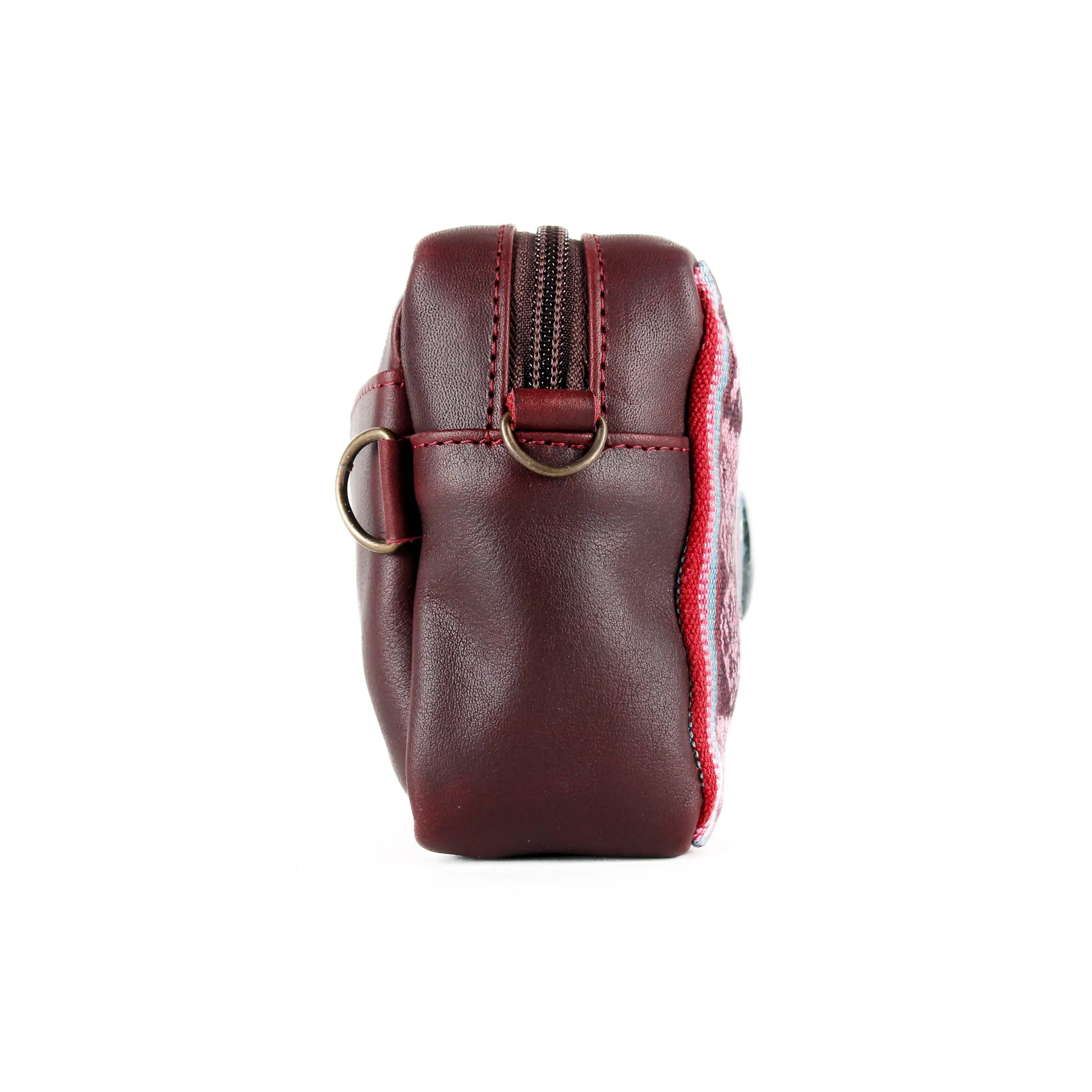 WANDER CROSSBODY BAG   STRAP SET - CORTE WITH JADE - VINO TINTO - NO. 15547