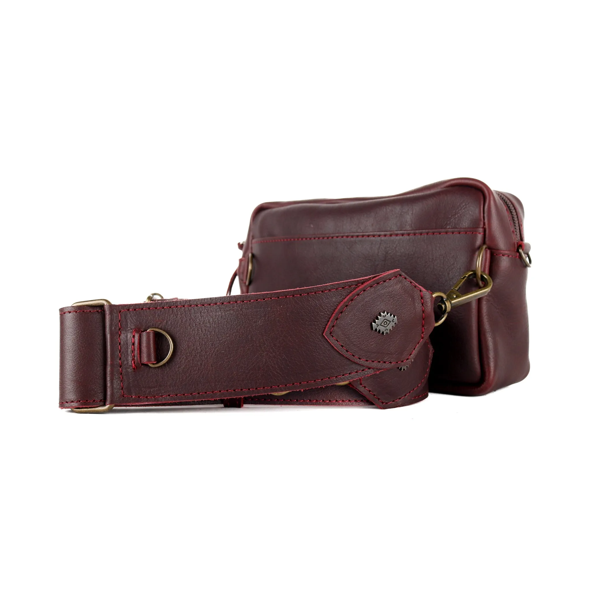 WANDER CROSSBODY BAG   STRAP SET - CORTE WITH JADE - VINO TINTO - NO. 15547
